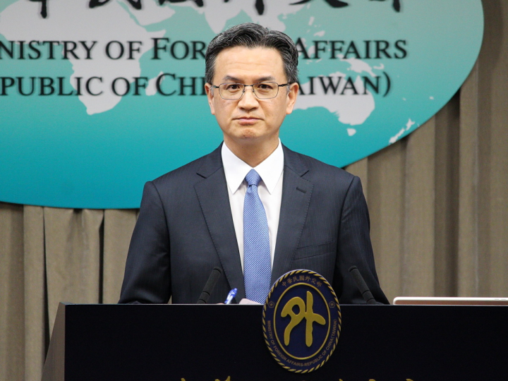 外交部發言人劉永健28日表示，台灣與宏都拉斯82年邦誼，其實是敗給對岸的金錢外交 (央廣記者王照坤 攝)