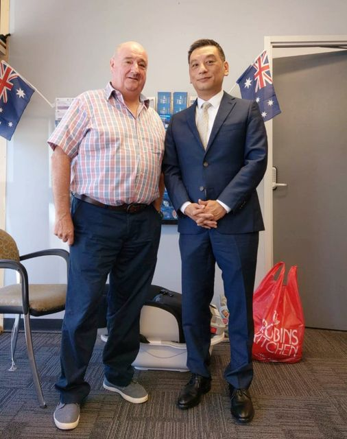 陶令文拜會昆士蘭州 Burleigh選區州議員Michael Hart