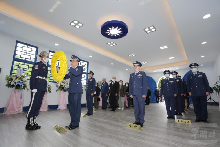 空軍司令劉上將29日主持空軍春祭典禮。（軍聞社記者李忠軒攝）