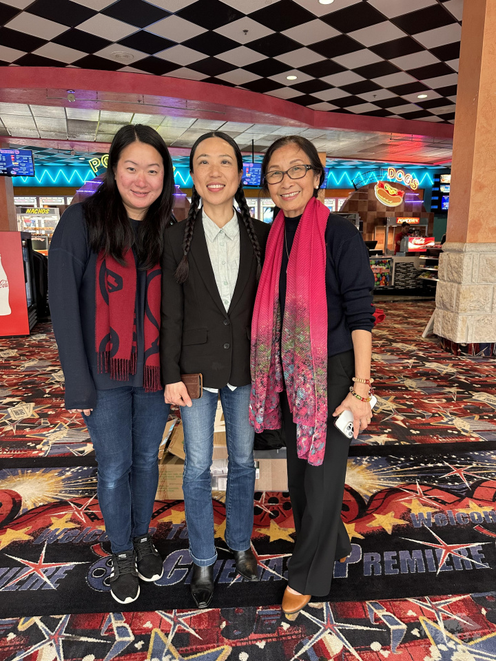 From left: Linda Chan, the screening event planner, film director Hui-ling Chen, and Lisa Lynch, member of TCCGO.