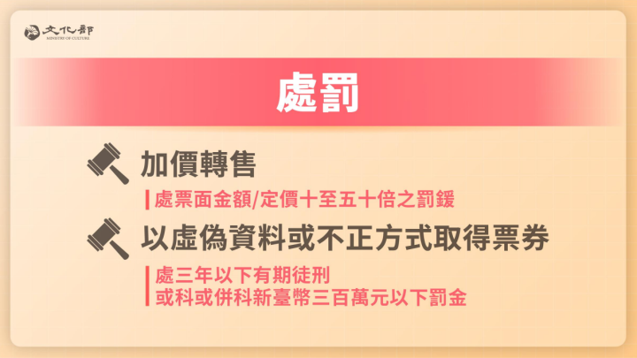 增訂將藝文表演票券以超過票面金額或定價販售者之處罰