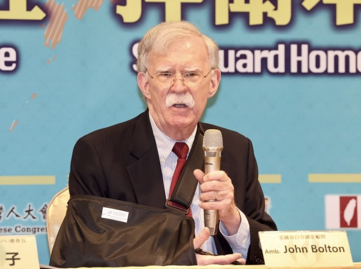 Former United States National Security Advisor John Bolton in Taiwan on Saturday.