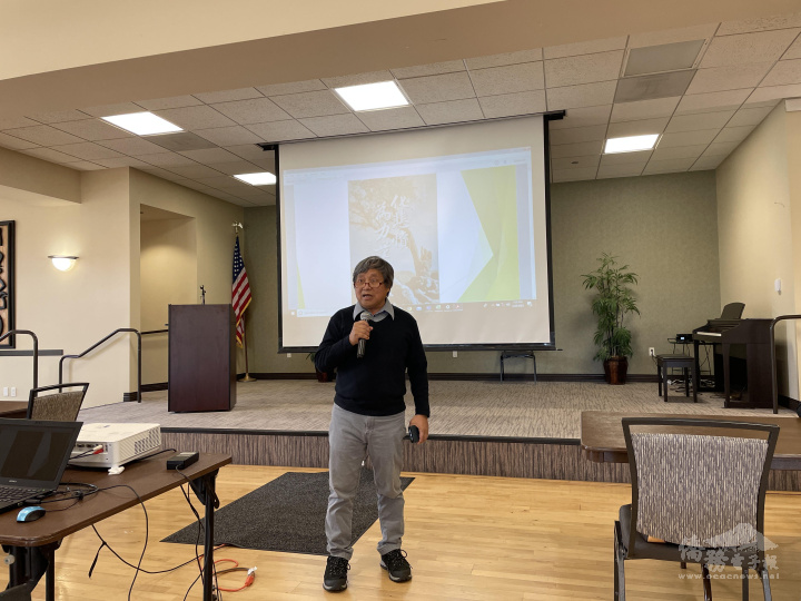 臺灣人公共事務協會柑縣分會會長鄭學成致詞