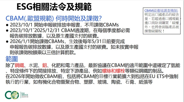 ESG相關法令及規範