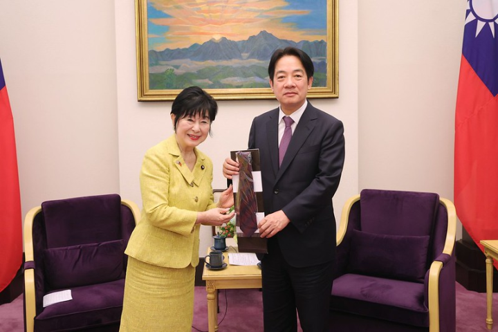 賴清德副總統4日下午接見「日本前參議院議長山東昭子（SANTO Akiko）參議員訪問團」