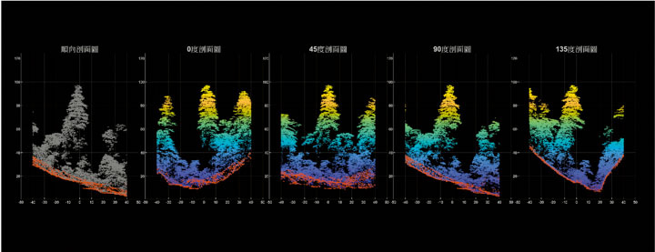 透過「空載光達」技術，可以從地形圖中篩選出台灣的巨木。（徐嘉君提供）