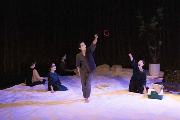 曉劇場「潮來之音」從海嘯災難的預言，探討同志婚姻、代理孕母、寵物臨終等議題，6月將赴歐洲立陶宛、德國以及捷克巡演。（曉劇場提供） 