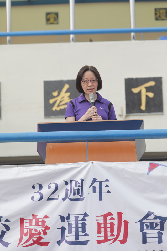 馬來西亞吉隆坡臺灣學校1日舉行創校32週年校慶運動會，駐大馬代表葉非比（圖）致詞強調，大馬臺校成為台灣海外驕傲品牌。