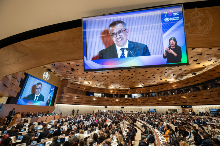 世衛組織為期10天的年度大會，在瑞士日內瓦揭開序幕。(WHO / Pierre Albouy)