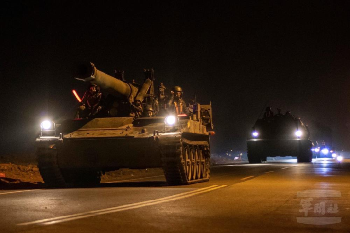 陸軍砲兵第58指揮部日前執行作戰計劃演練。（陸軍第十軍團提供）