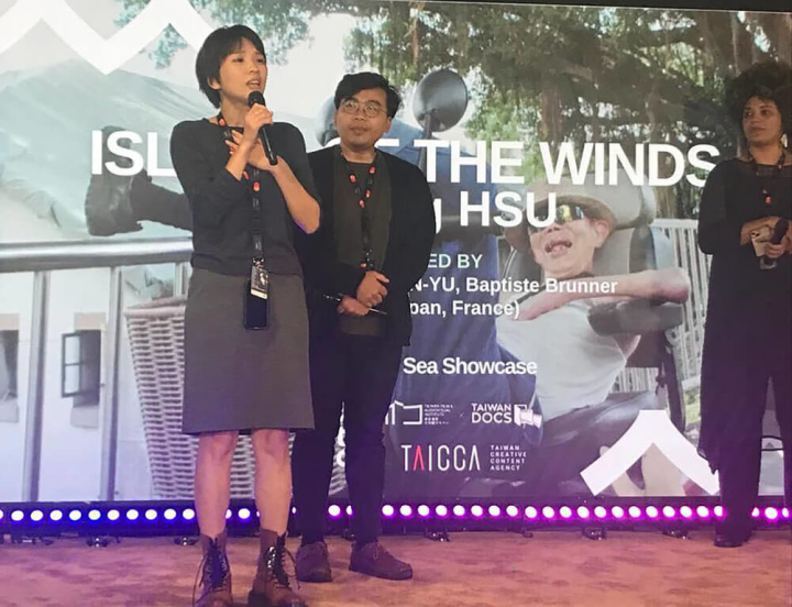 台灣紀錄片「大風之島」由導演許雅婷（左）耗時長達20年拍攝，完整記錄樂生療養院事件，在2023坎城影展電影市場展紀錄片提案競賽一舉拿下最大獎。（文策院提供）