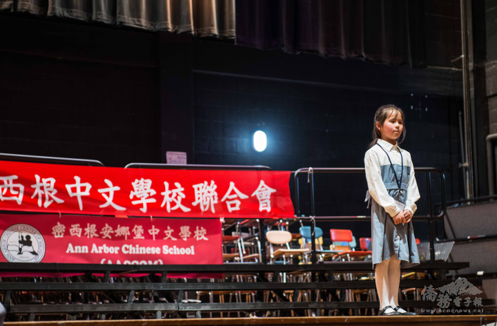 第二組參賽同學魏梓琦上台侃侃而談，展現大將之風