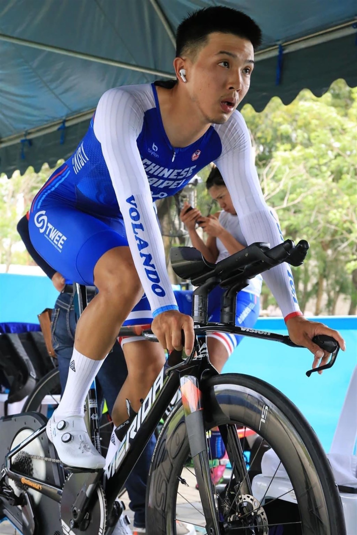 Taiwanese road cyclist Tu Chih-hao practices in this undated photo. Photo courtesy of Hsu Yueh-hsiu June 10, 2023