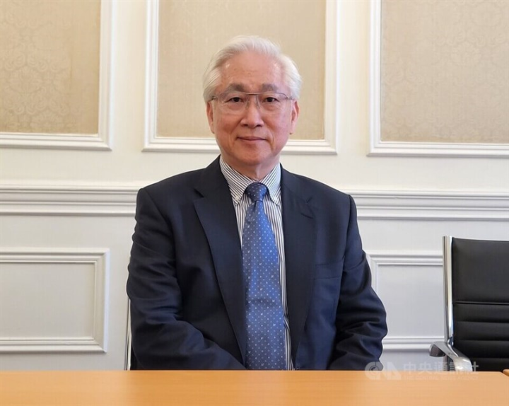 Head of National Science and Technology Council Wu Tsung-Tsong poses for a photo during the CNA interview when visiting the U.K.. CNA photo June 13, 2023
