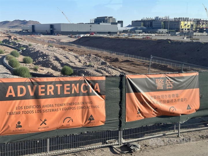 The construction site of a TSMC fab in Arizona is seen in this recent photo. 