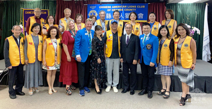 橙縣華人獅子會6月24日在橙僑中心舉辦第37屆年會暨理事交接典禮