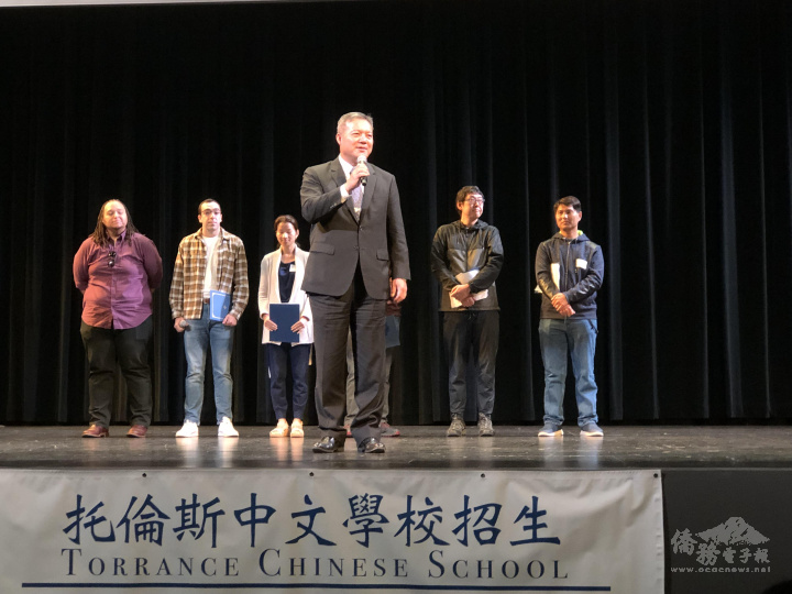 文教中心主任陳敏永致詞鼓勵踴躍報名參加臺灣華語文學習中心課程