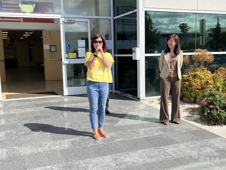 北加州中文學校聯合會長王婉君致歡迎詞