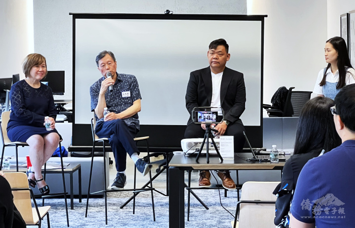 陳素描(左起)、梅錫銳、Thomas、劉清怡分享創業經驗