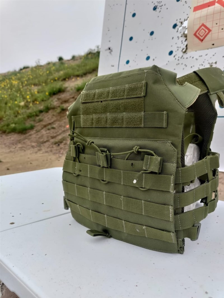 A bulletproof vest is seen in this Facebook photo posted by New Taipei City Councilor Lin Ping-yu on July 6, 2023. Photo taken from Lin Ping-yu's Facebook page