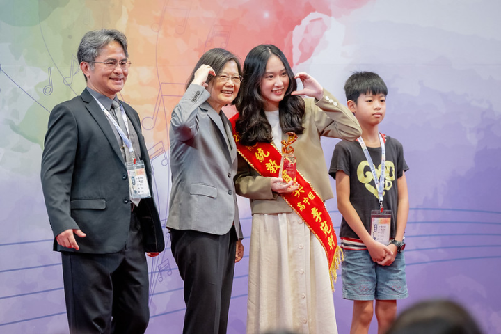 蔡英文總統7日下午出席「2023總統教育獎頒獎典禮」