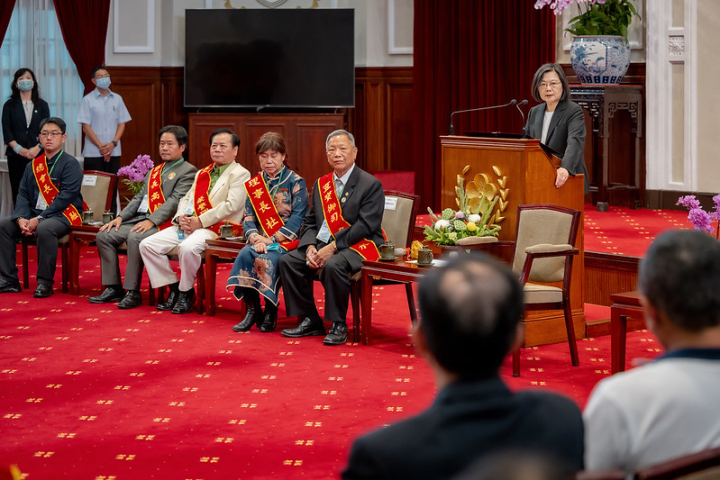 總統接見「社團法人臺灣道教門派聯合總會」，並致詞