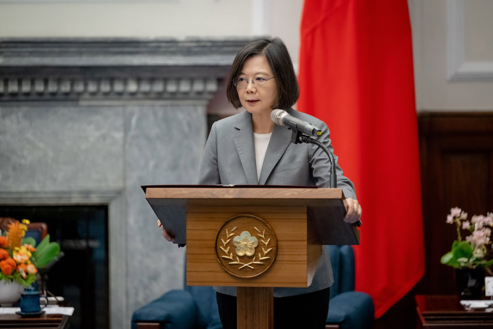 President Tsai delivers remarks.