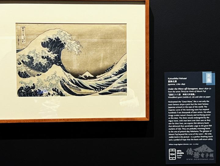 「神奈川衝浪里」是葛飾北齋最出名的作品。