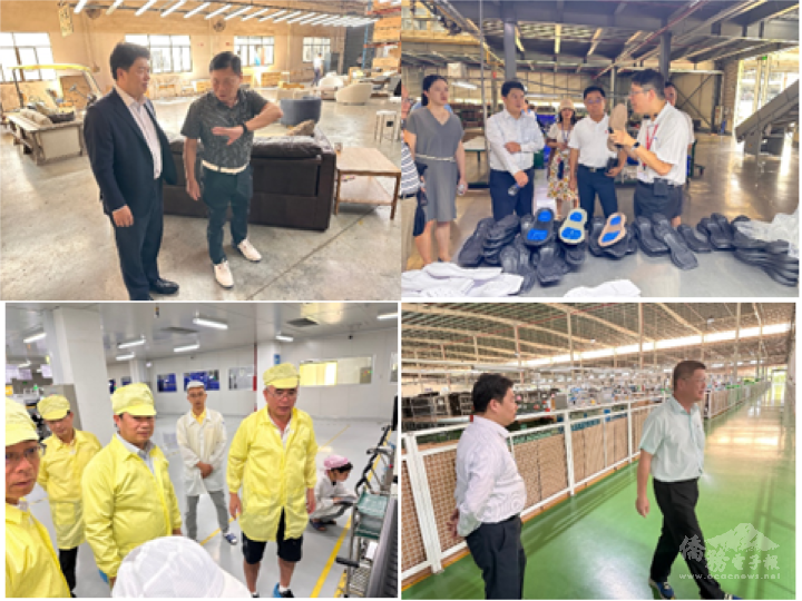 臺商企業參訪左上順時針分別為凱勝、今立、M2及安普新