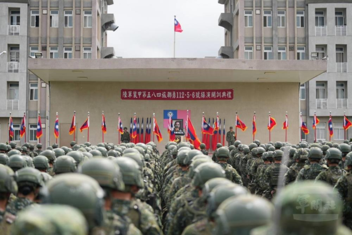 裝甲584旅舉行三軍聯訓開訓典禮。（裝甲584旅提供）