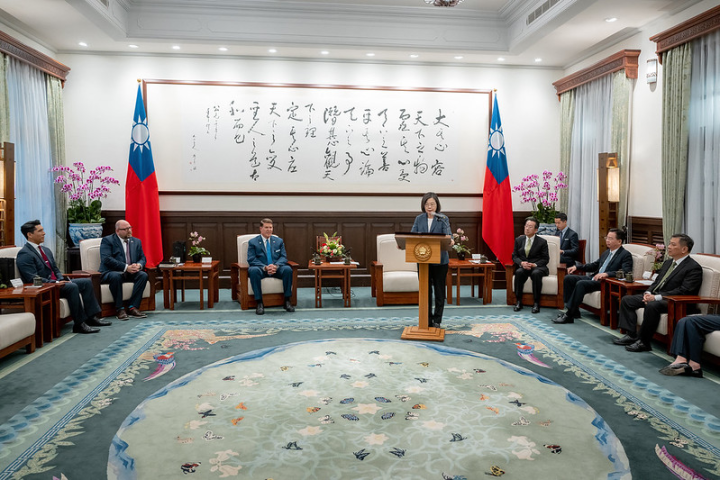 President Tsai delivers remarks.