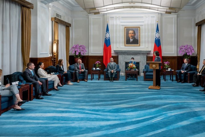 總統接見「以色列國會議員訪問團」並致詞