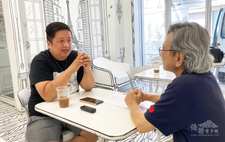 游大豪接受僑務電子報新聞志工王福堂專訪，期望九月返臺能認識更多人及獲得更多的資源訊息