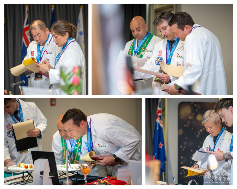 評審老師仔細端詳作品、進行討論