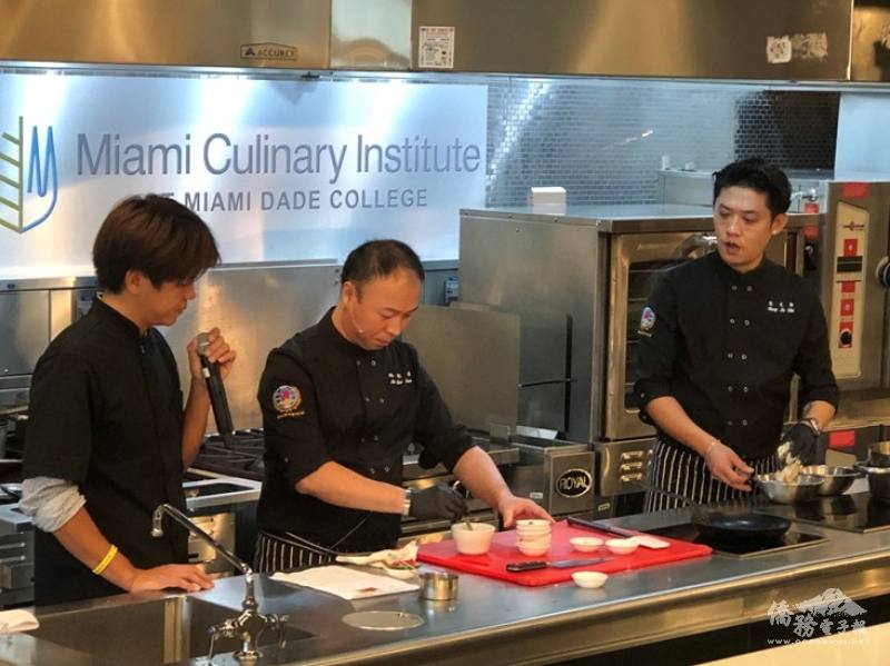 Chef Kai-Yuan Lu (center) explaining the intriguing stories behind the dishes to the guests (Photo Credit: TECO in Miami).