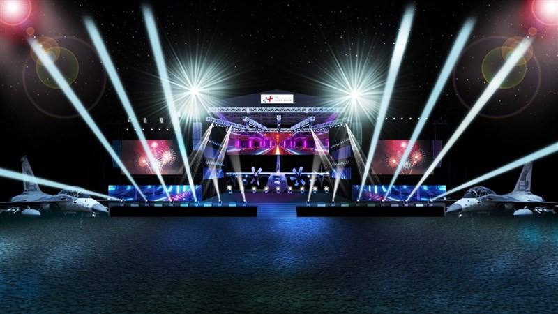 A computer generated graphic of the party's concert stage. Photo courtesy of the Tainan City government