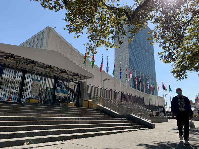 第78屆聯合國大會期間，駐芝加哥辦事處長類延峰投書俄亥俄州「刀鋒報」，呼籲美國中西部各界支持台灣參與聯合國。圖為紐約聯合國總部。