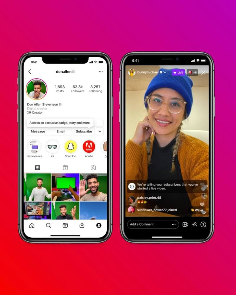 Meta 26日宣布，Instagram訂閱功能將拓展至台灣，粉絲可透過實際行動表達對創作者的支持，助攻創作者經濟。（圖取自Instagram網頁business.instagram）