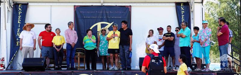 Board directors and distinguished guests of the Asian Coalition of Tallahassee took the stage to be recognized and deliver speeches. (Photo: Liang-Yu Hsia)