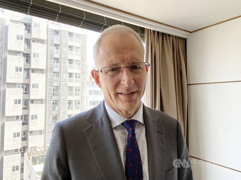 Paul Fletcher, Australian MP of the Liberal Party, takes an interview with CNA in Taipei Wednesday. CNA photo Sept. 28, 2023