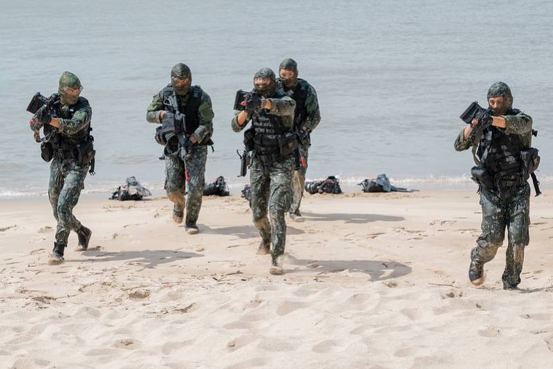 總統視導「岸際戰鬥」等科目，了解各部隊整備訓練的狀況