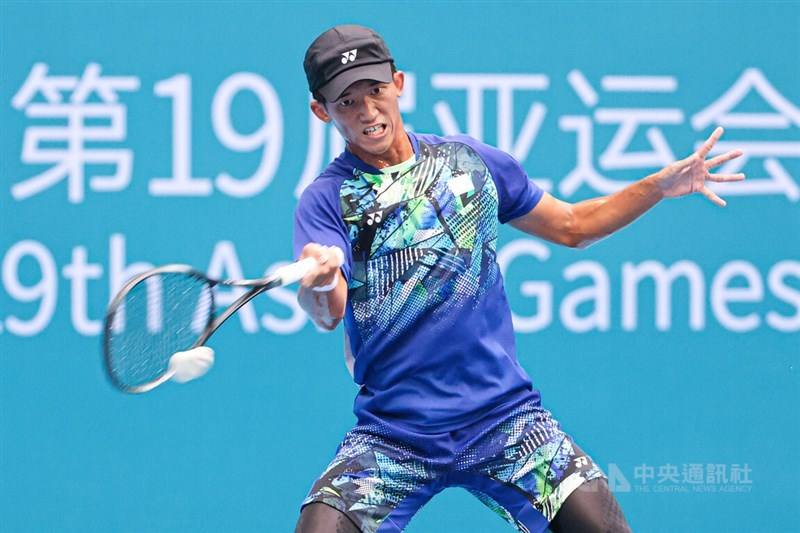 Taiwanese soft tennis player Chang Yu-sung. CNA photo Oct. 4, 2023