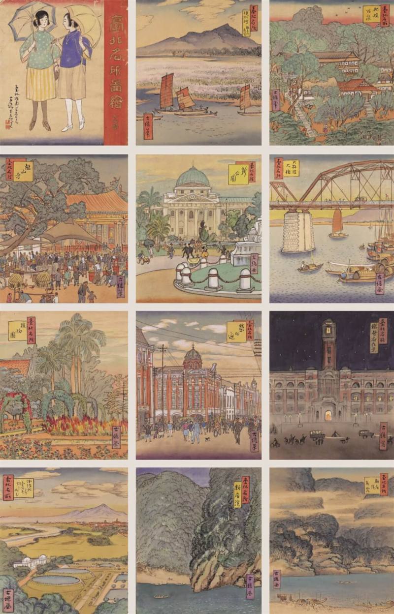 台北市立美術館「街事美術館」計畫今年聚焦台北北投區，透過展示日本藝術家鄉原古統作品「台北名所繪畫十二景」（圖），邀民眾認識1920年代北投樣貌。（台北市立美術館提供）