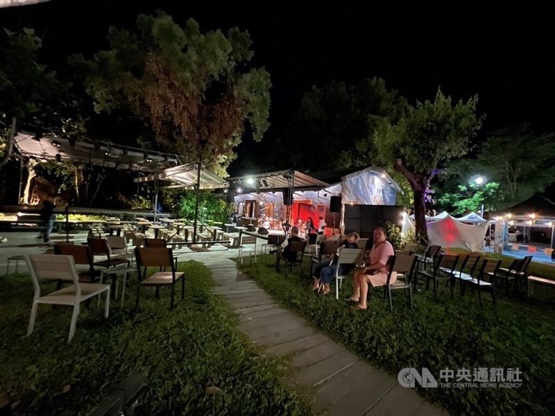 Visitors to Tiehua Music Village relax on Thursday evening at the popular cultural venue in eastern Taiwan, when the announcement of its closure at the end of this year was made. CNA photo Nov. 3, 2023