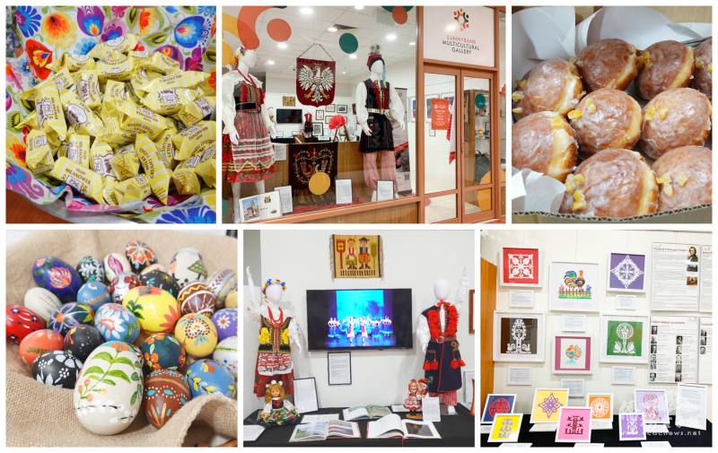 現場提供來賓波蘭點心甜甜圈(Pączki)與糖果品嚐，展覽有波蘭傳統服飾、傳統剪紙、手工藝彩蛋等