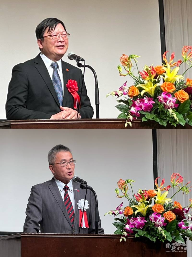 洪英傑(上)及陳文筆(下)致詞
