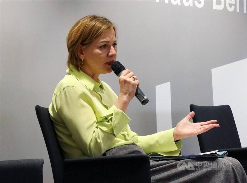 Petra Sigmund, director general for Asia and the Pacific at the German Foreign Office, gives a speech at a conference in Berlin Tuesday. CNA photo Nov. 14, 2023