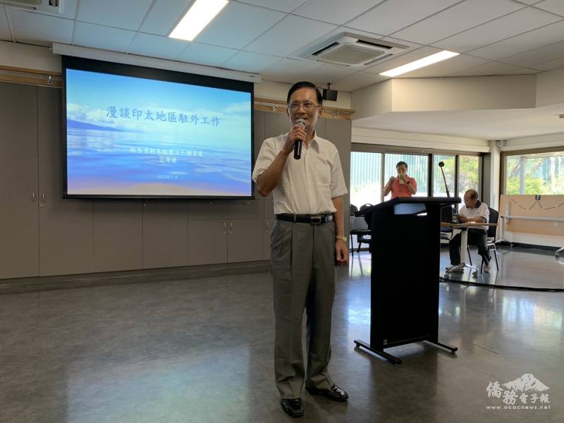 昆士蘭臺灣慈善基金會m副董事長廖充炳致歡迎詞