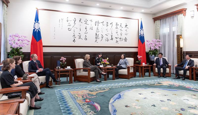 President Tsai meets with a delegation led by Ms. Guri Melby, the Liberal Party leader and the second vice chair of the Standing Committee on Foreign Affairs and Defense of Norwegian Parliament.