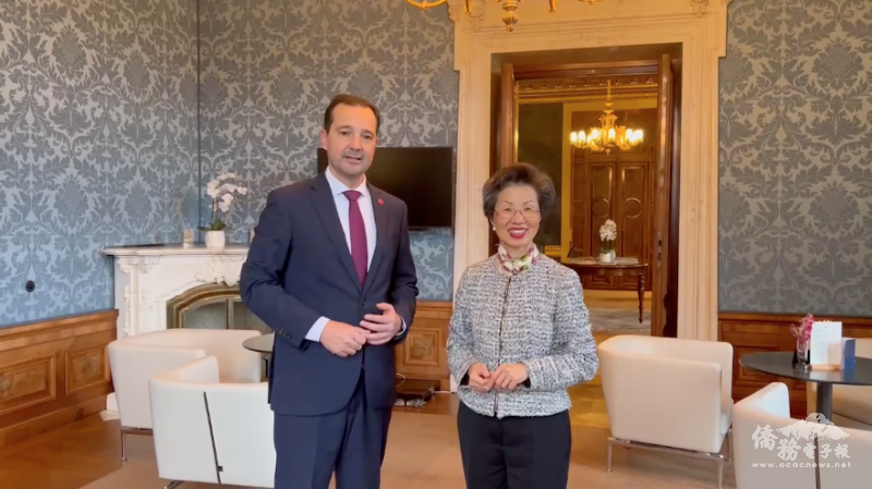 駐奧地利代表處大使張小月會晤奧地利NEOS政黨國會議員兼社會政策發言人Gerald Loacker，談論臺灣參與國際刑警組織(INTERPOL)年度大會的必要性